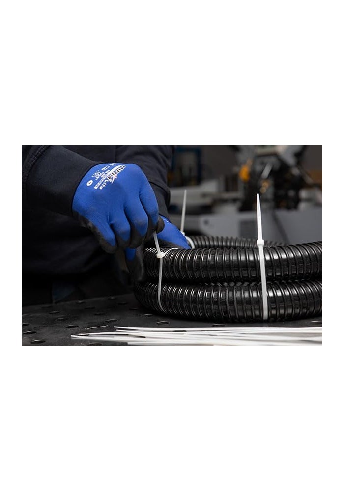 درافل رباط كابلات متعدد الأغراض من النايلون من دورافيل - عبوة من 100 رباط، ذاتي القفل، طول 30 سم، أبيض - Image 5